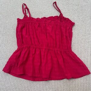 Elegant Red Ruffled Camisole